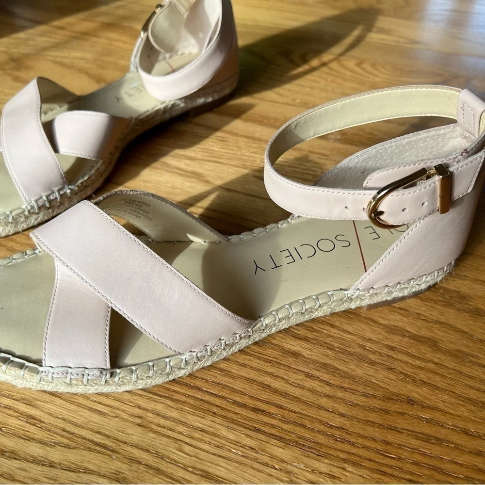Sole Society Sandals Womens Saundra Leather Pink Shoes Size 9.5 - Picture 2 of 7
